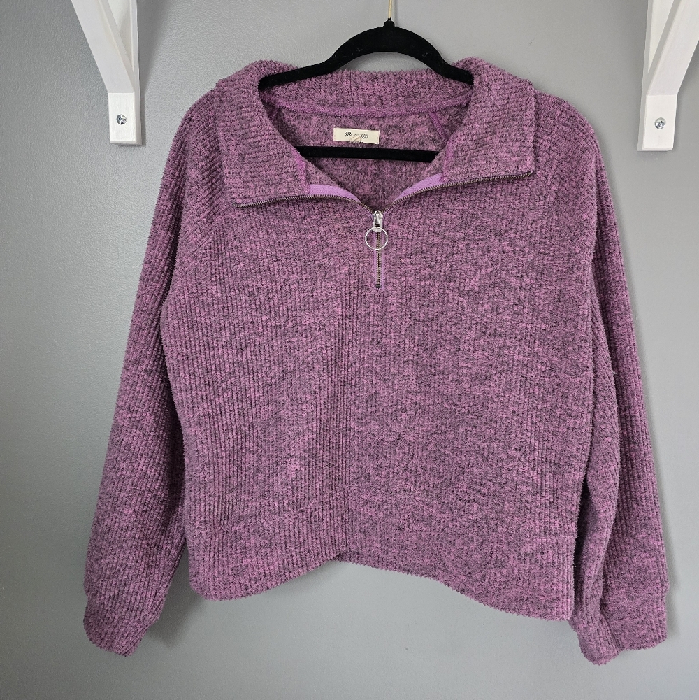 Madewell Lavender Cowl Neck Sweater